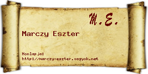 Marczy Eszter névjegykártya